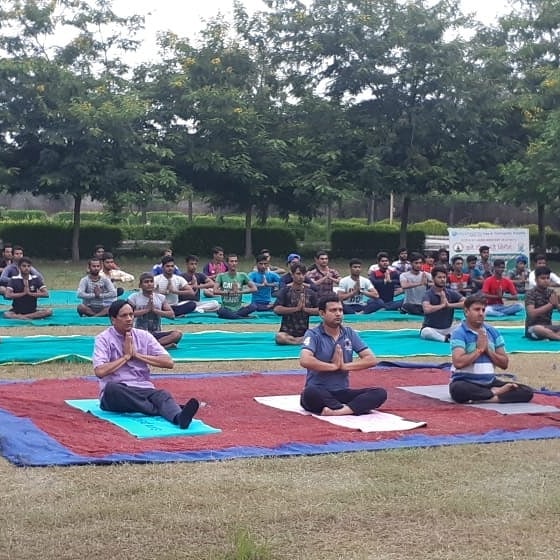 Glimpses of Yoga camp-practical session by Dr Rama Kant Mishra